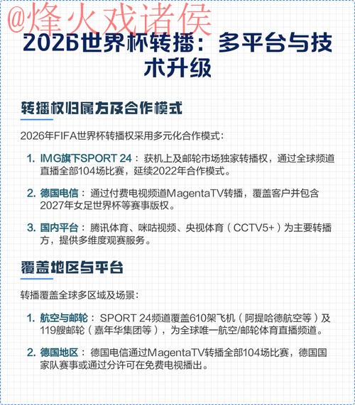 2026世界杯直播官方平台全解析 2026世界杯直播官方平台全解析